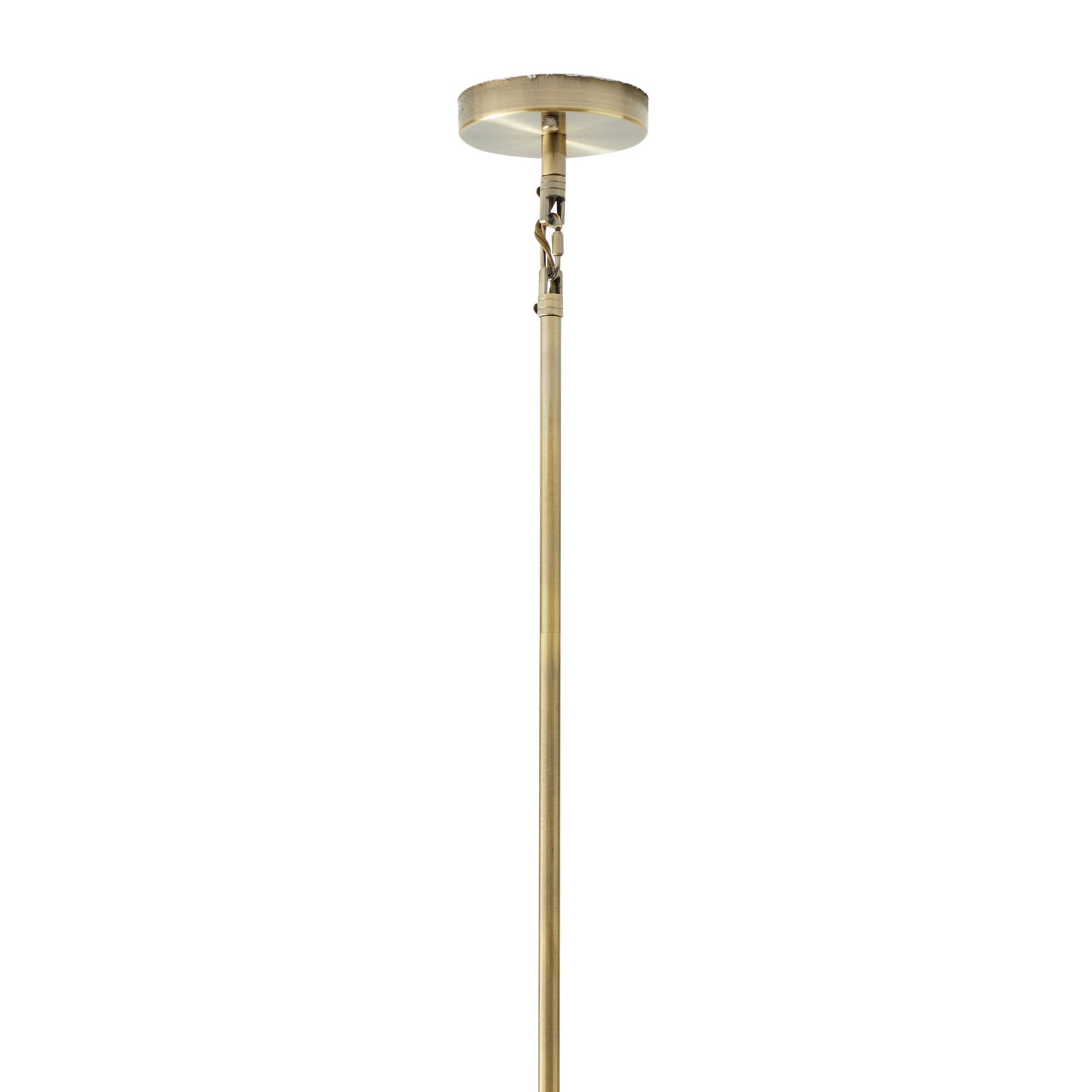 Gold Metal Crystal Embellished 8 Light Chandelier with Link Style Chain 16" x 16" x 52"
